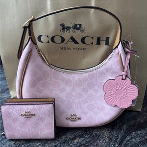 Coach Emily Bag in Pink and Matching Snap Wallet Bundle!!NWT